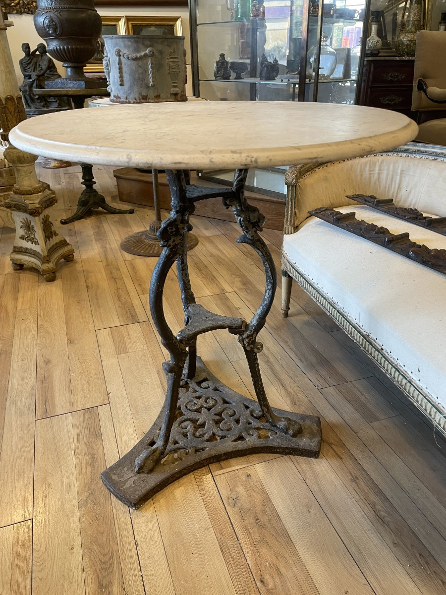 Gueridon en fonte de jardin époque 1880 