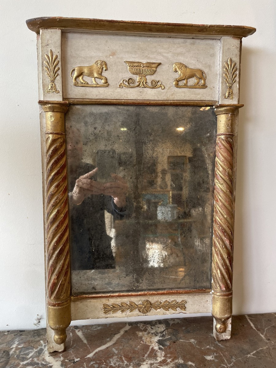Painted Directoire Trumeau From The 18th Century