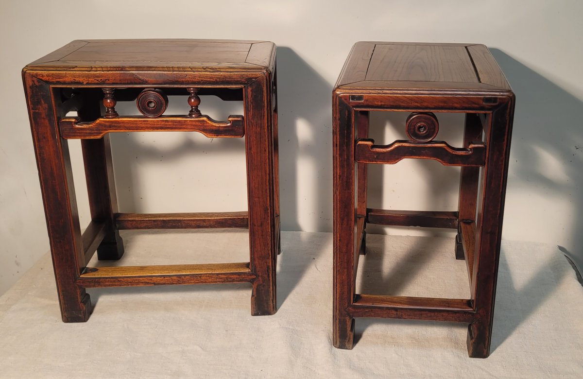Paire de Tables Basses Chine XIXème-photo-2