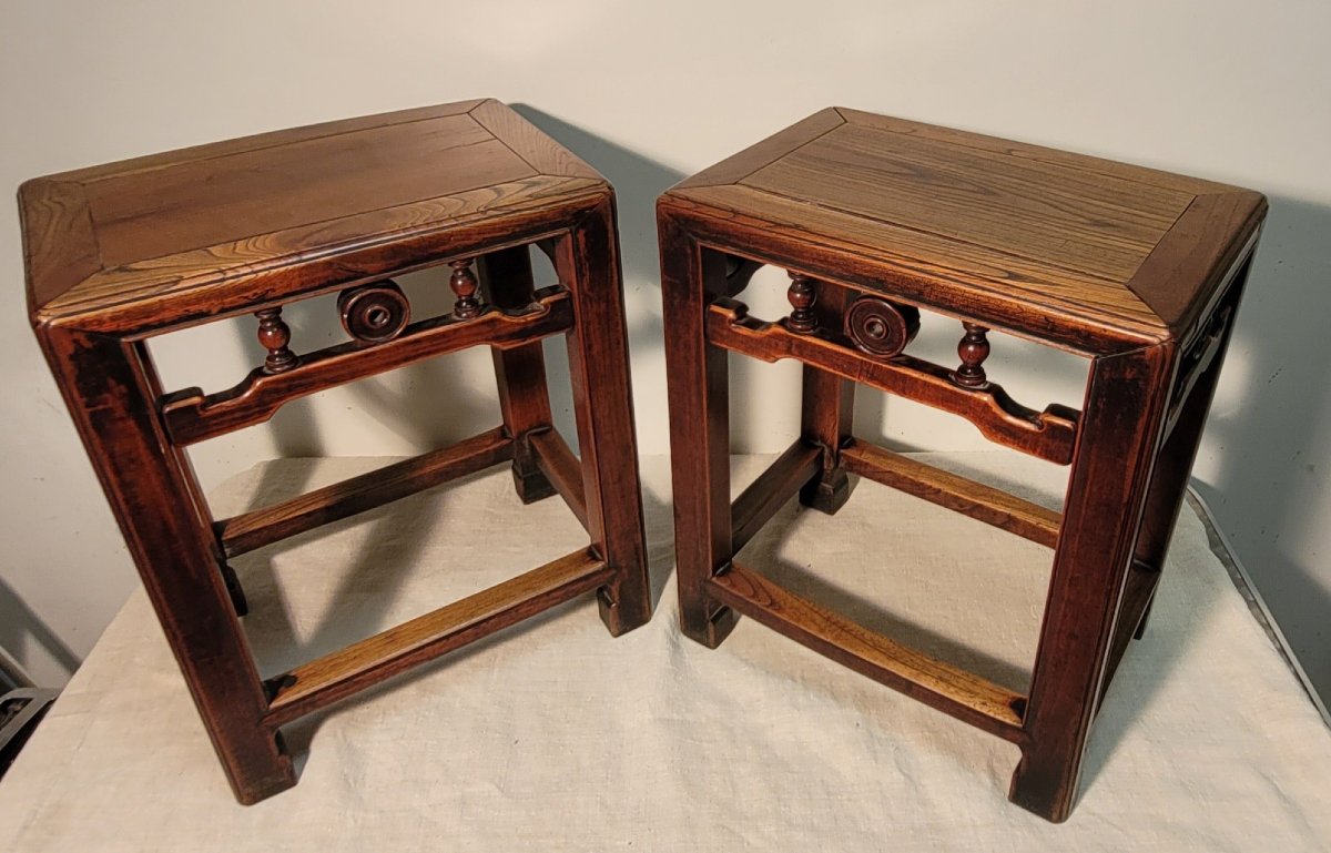 Paire de Tables Basses Chine XIXème-photo-4