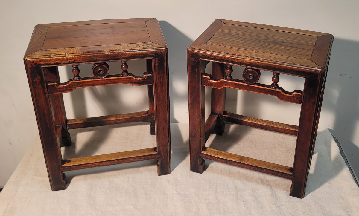 Paire de Tables Basses Chine XIXème