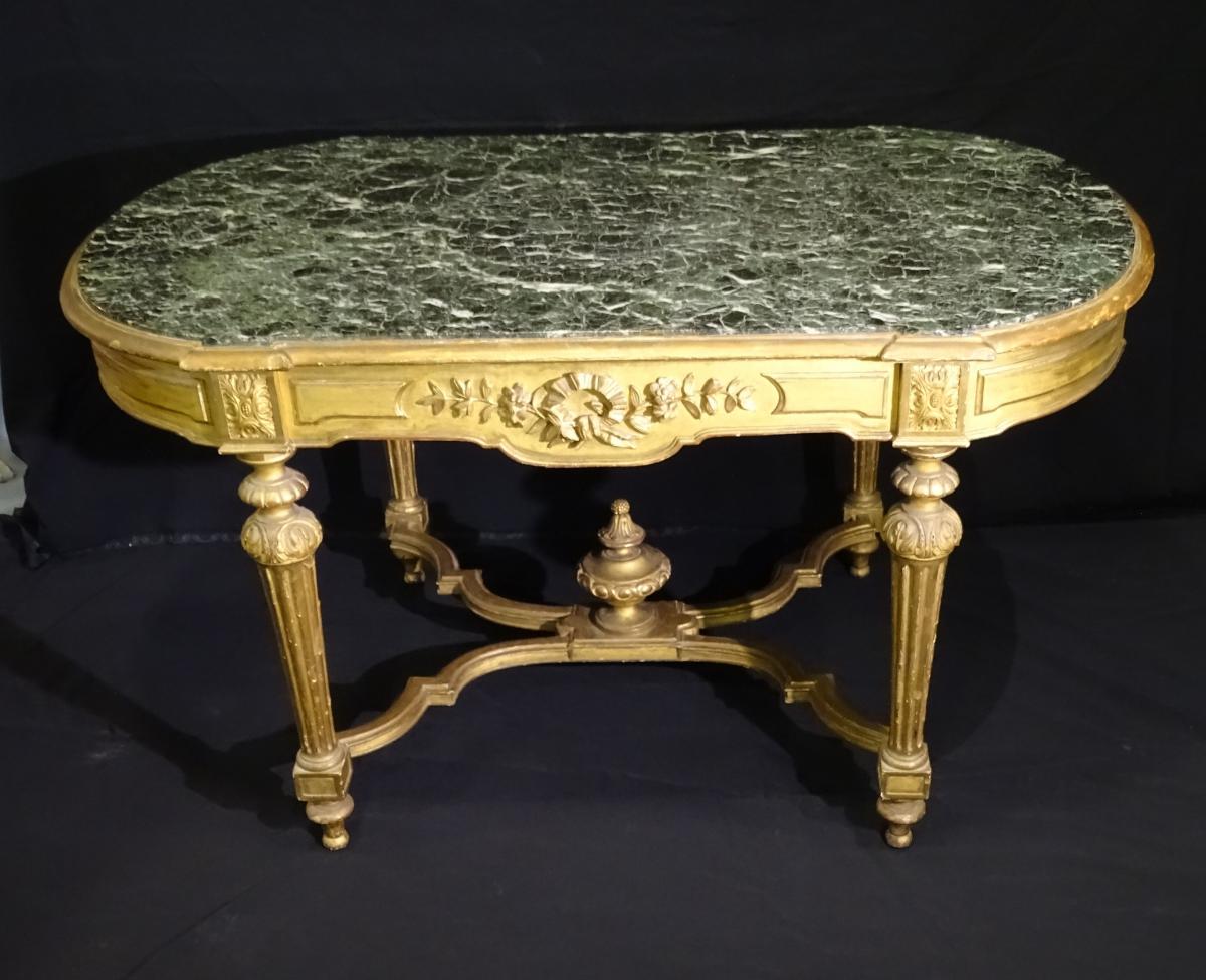 Table De Milieu En Bois Doré époque Napoléon III-photo-2