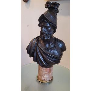 Sculpture en Régule d'un Guerrier Romain Italie fin XIX ème