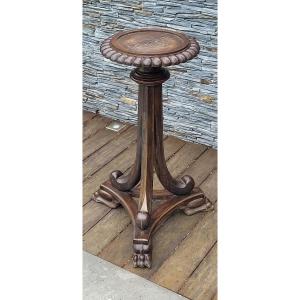 Tripod Stool With Claw Feet, 19th Century