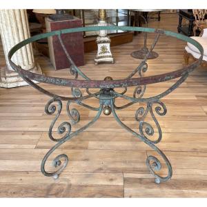 Garden Base With Beautiful Original Green Patina