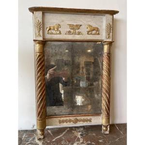 Trumeau  directoire peint époque XVIII éme 