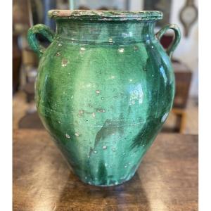 Vase vert  Tornac  époque XIX éme 