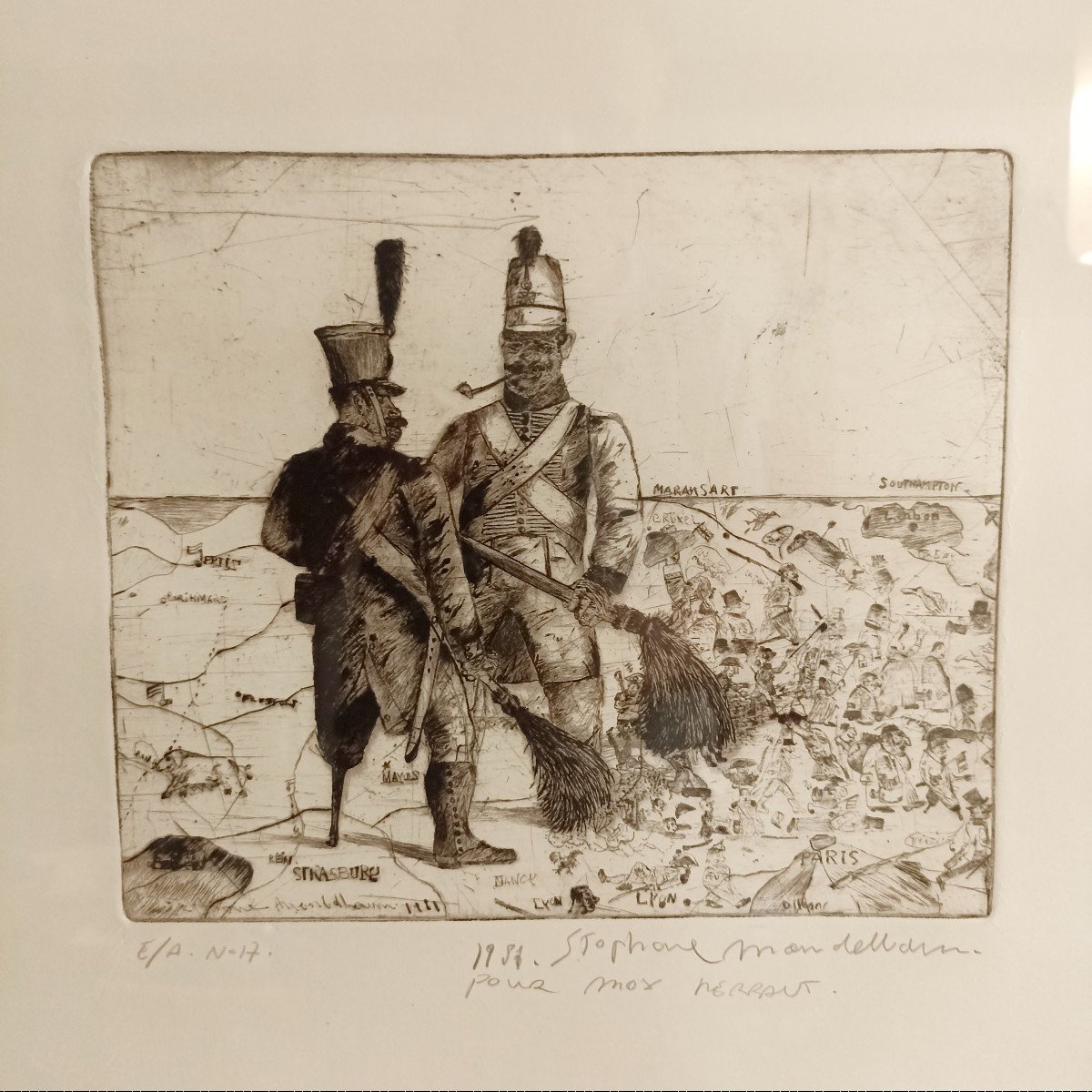 Rare Eau Forte De Stephane Mandelbaum -photo-2