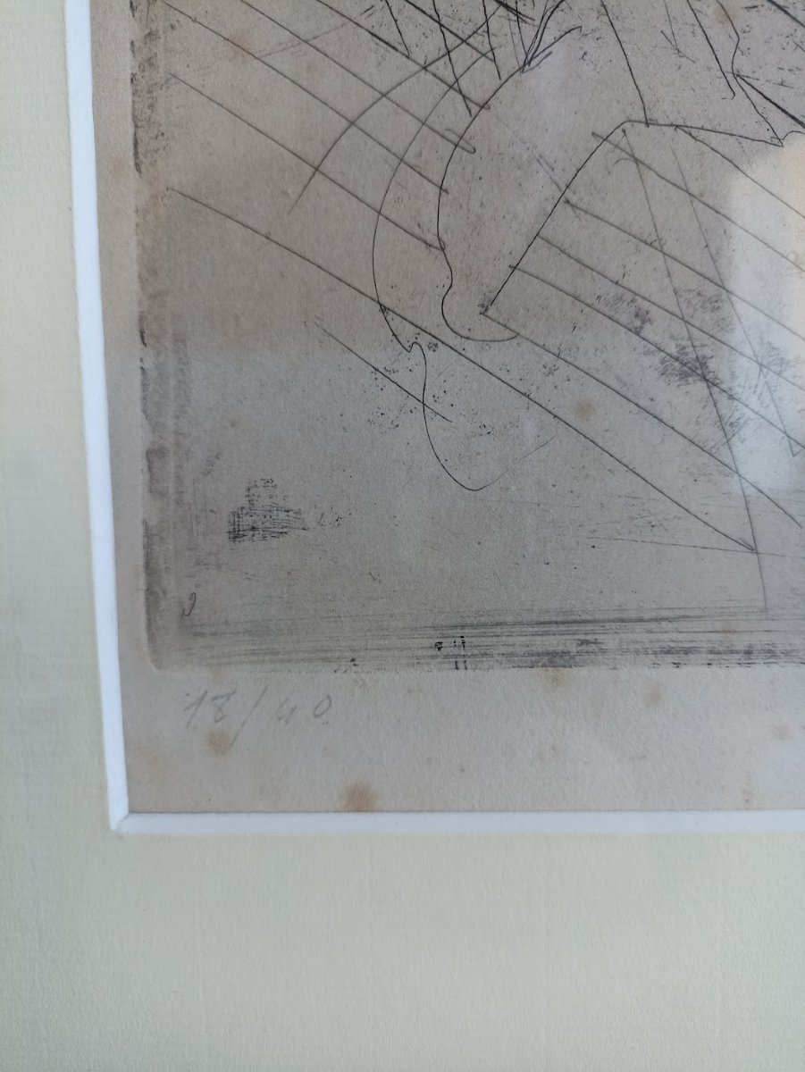 Jacques Villon, Eau Forte Signé -photo-3