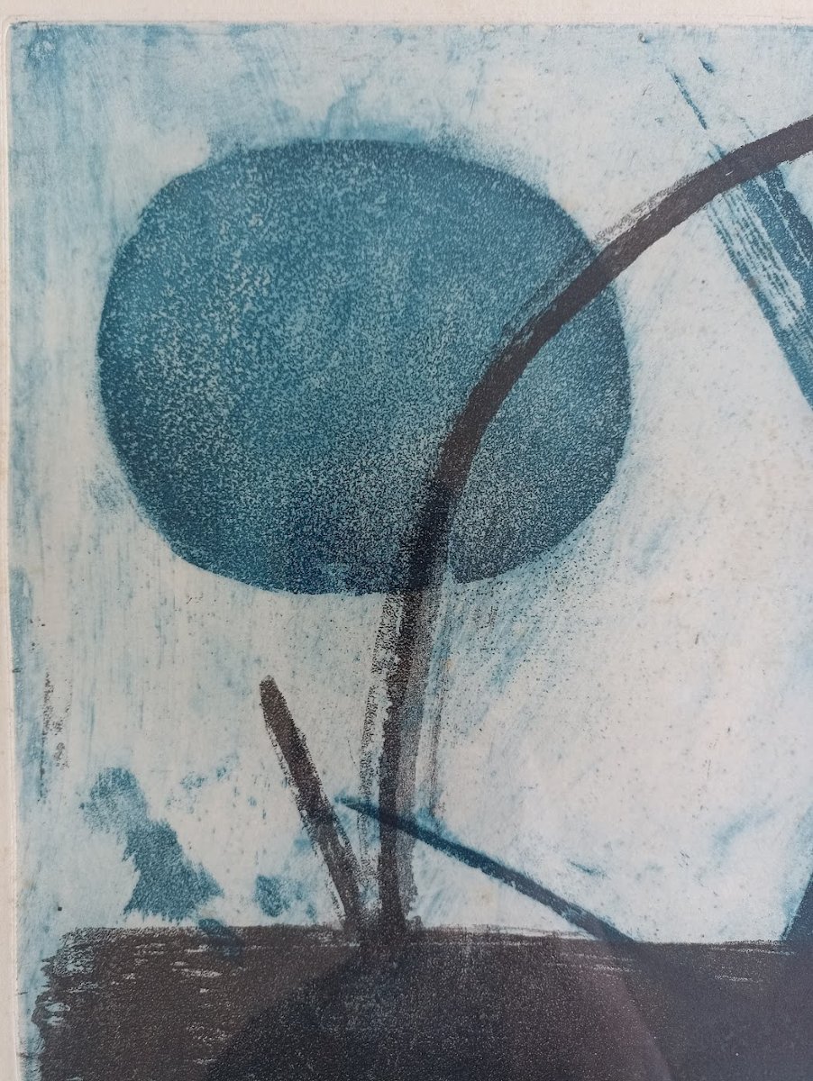 Etching / Aquatint By Mishiyochi Deguchi 1973-photo-3