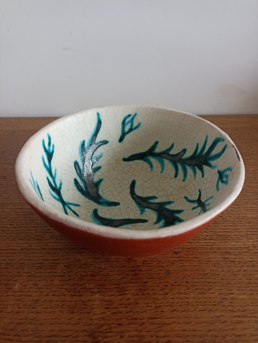 1950s Ceramic Bowl, Carlos Fernandez 