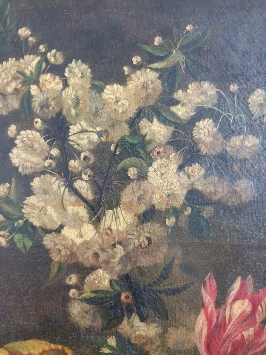 tableau de fleurs, ecole hollandaise -photo-1