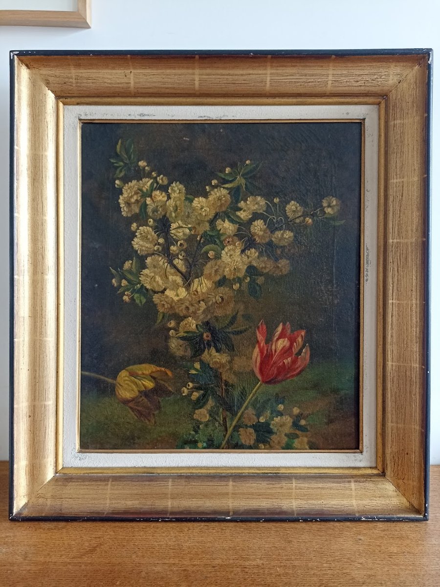 tableau de fleurs, ecole hollandaise -photo-2