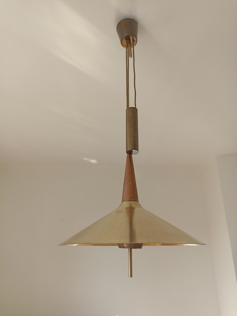 Danish Counterweight Pendant Light From The 1950s 
