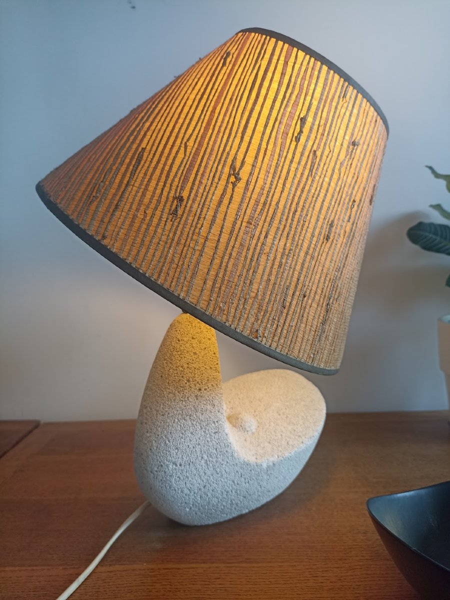 Lampe en béton cellulaire années 70 -photo-3