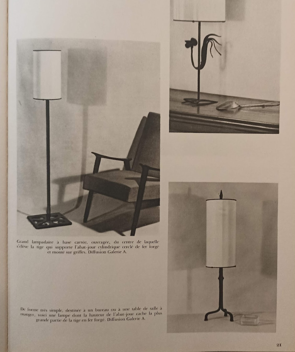 Lamp By Francis Dewaele Of The Atelier Marolles (jean Touret)-photo-4