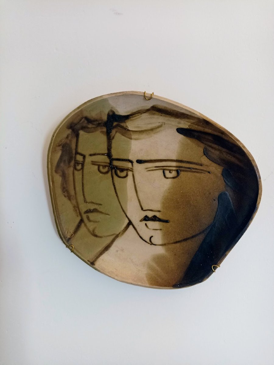 Ceramic Plate From The 1950s -photo-2
