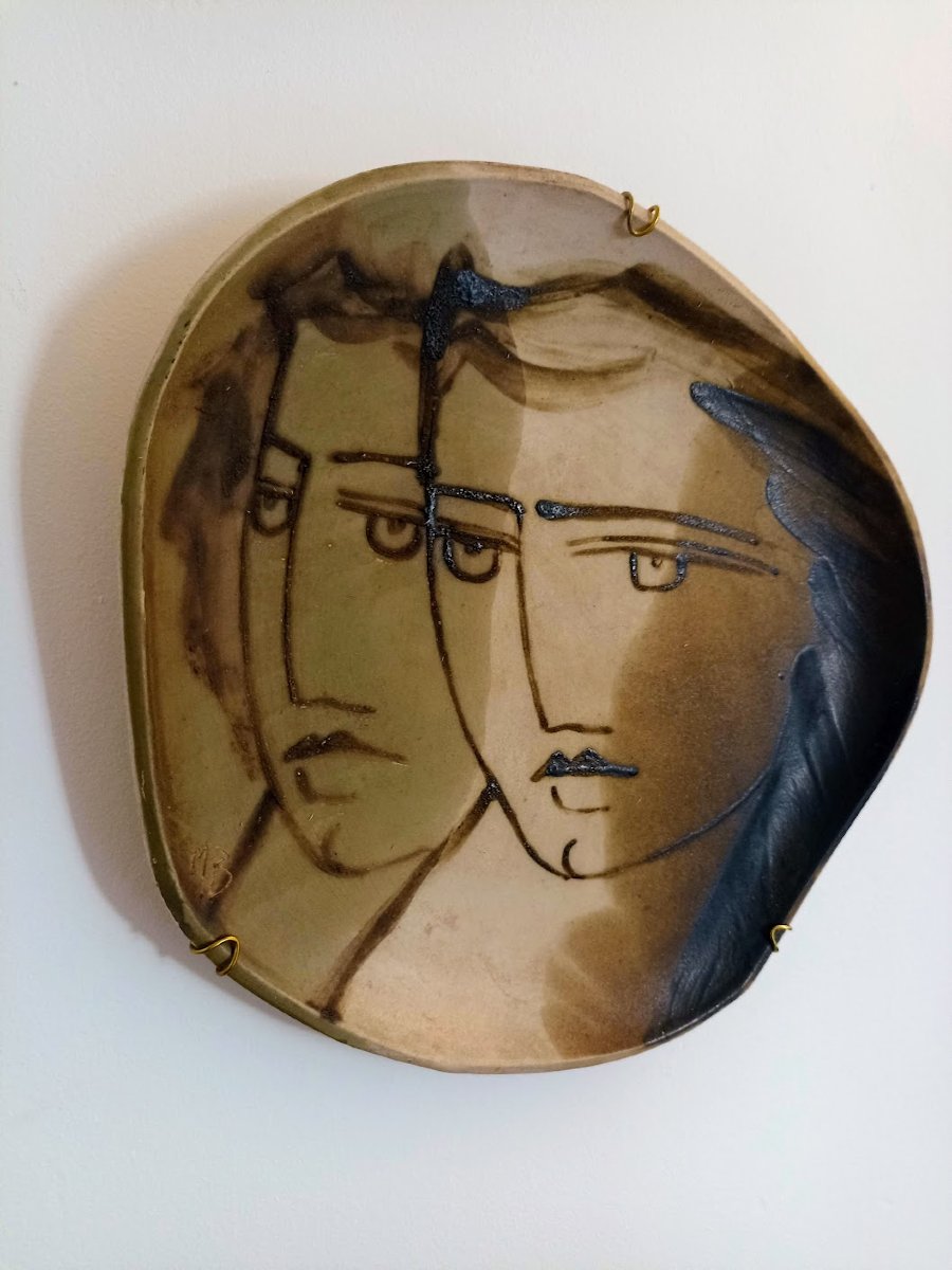 Ceramic Plate From The 1950s -photo-3
