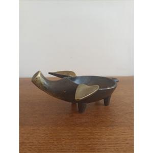 Cendrier Zoomorphe En Bronze 