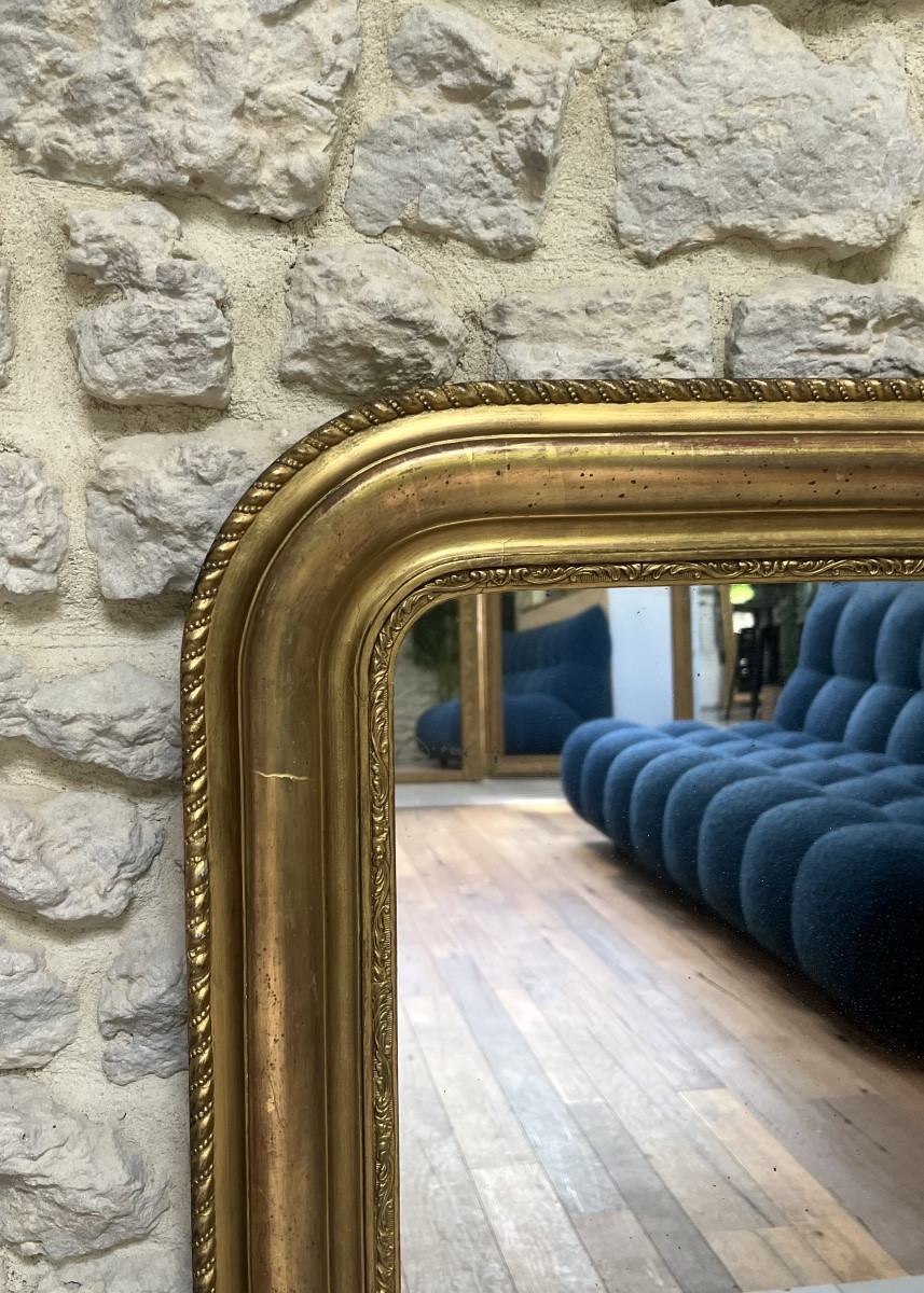 Miroir ancien Louis-Philippe 95cm/70,5cm glace au mercure -photo-4