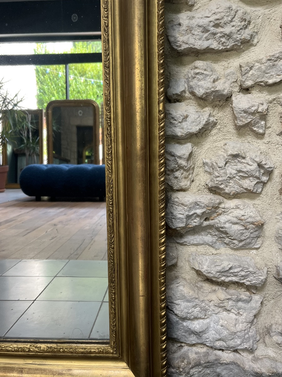 Miroir ancien Louis-Philippe 95cm/70,5cm glace au mercure -photo-2