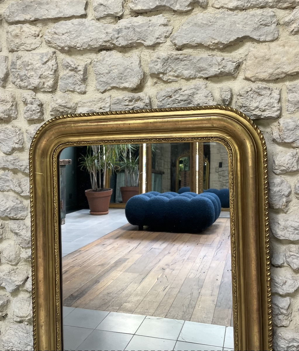 Miroir ancien Louis-Philippe 95cm/70,5cm glace au mercure -photo-8