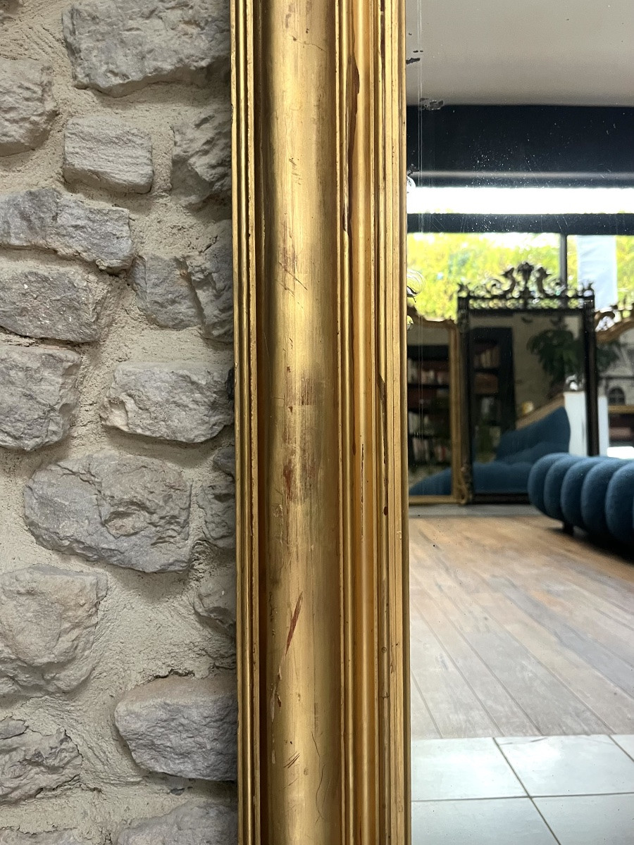 Antique Fireplace Mirror, 152/136cm, Gilded With Gold Leaf, Antique Fireplace Mirror-photo-6