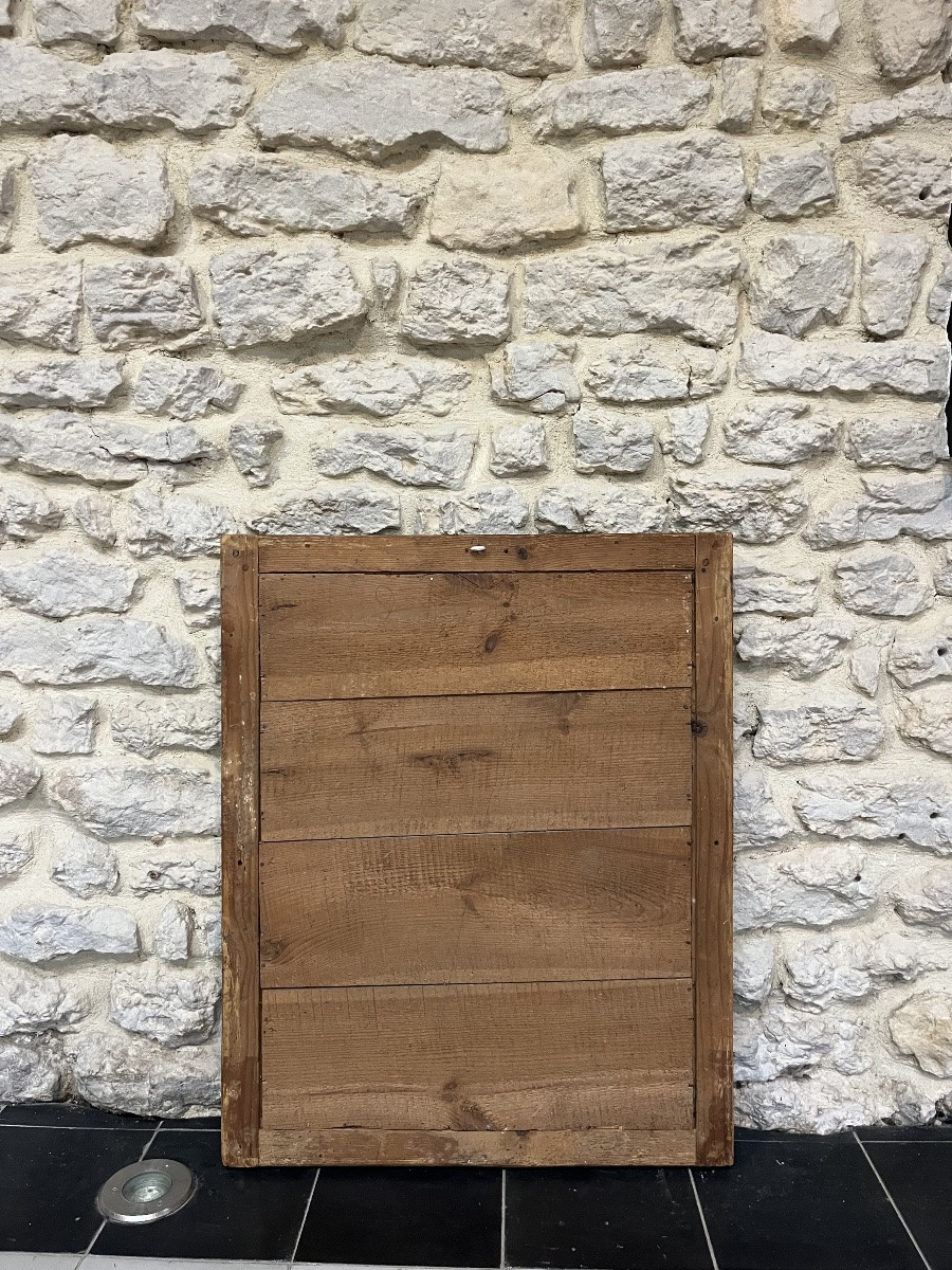 Antique Mirror, 69/56cm, Restoration Period, Gilded With Gold Leaf, Mantelpiece -photo-8