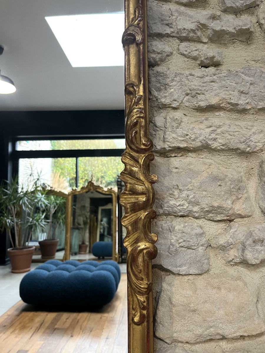 Mirror 126.5/66.5cm With Giltwood Pediments, Dating From The First Part Of The 20th Century-photo-7