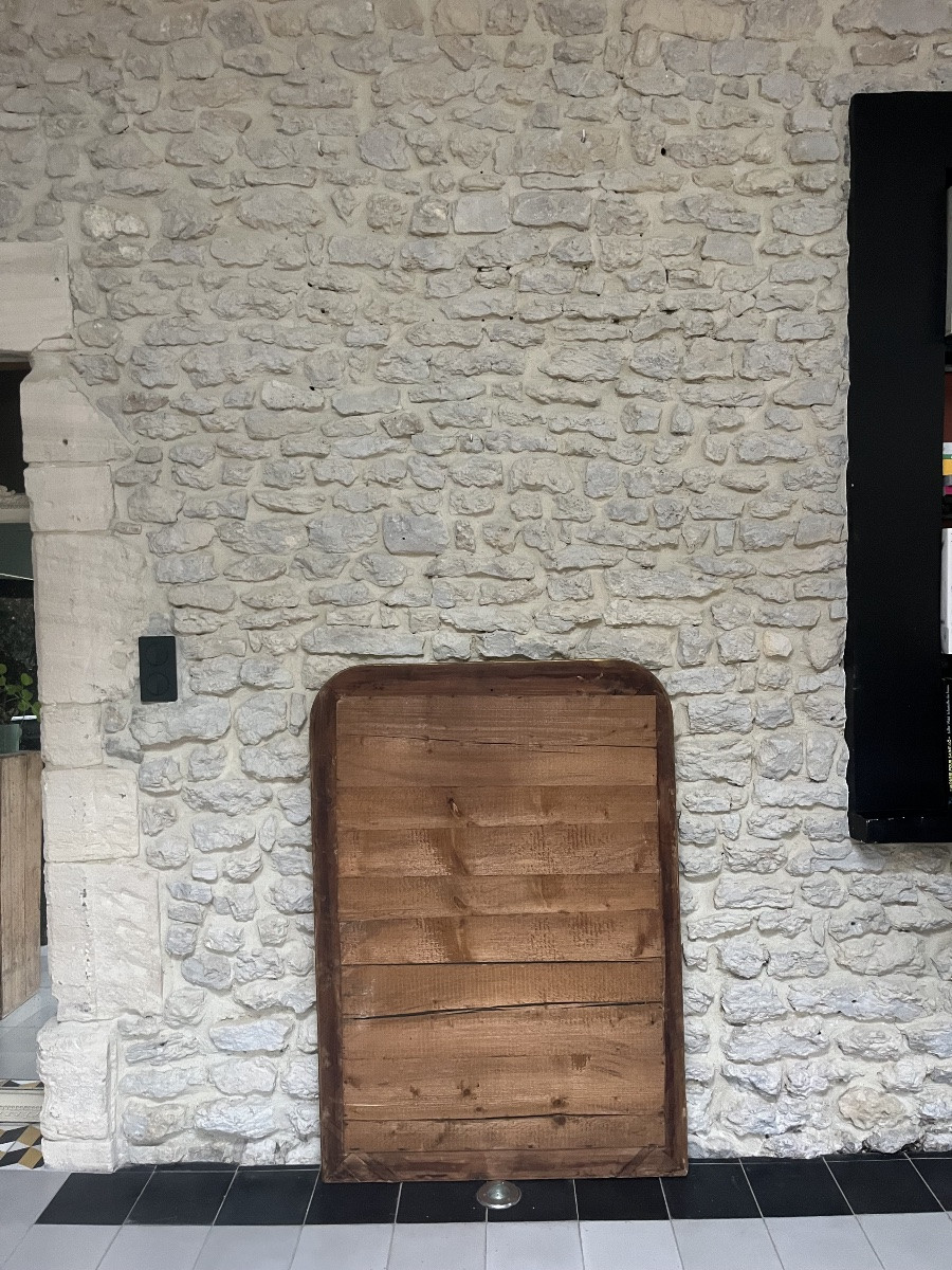 Antique Mirror 122.5/86.5cm Louis-philippe Style, Gilded With Mercury Gold Leaf, Fireplace Mantel -photo-5