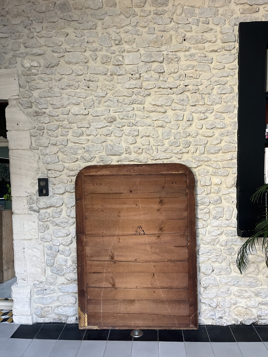 Miroir ancien 140,5/101,5cm Louis-Philippe perlé doré à la feuille d’or floral trumeau cheminée-photo-7