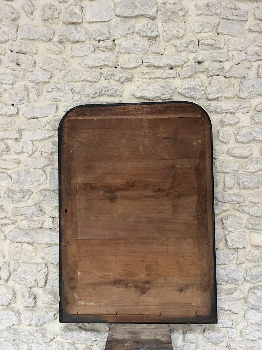 Antique Mirror, 93.5/66.5cm, Louis-philippe Style, Beaded, Napoleon III Era, Mercury Glass, Pier Glass -photo-8