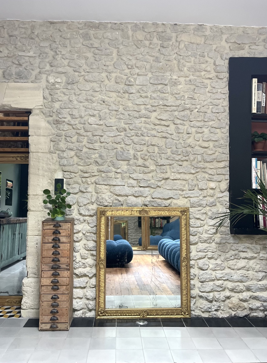 19th-century Mirror, 103 Cm By 89 Cm, Gilded With Gold Leaf; Fireplace Trumeau; Glass; Antique Mirror-photo-7
