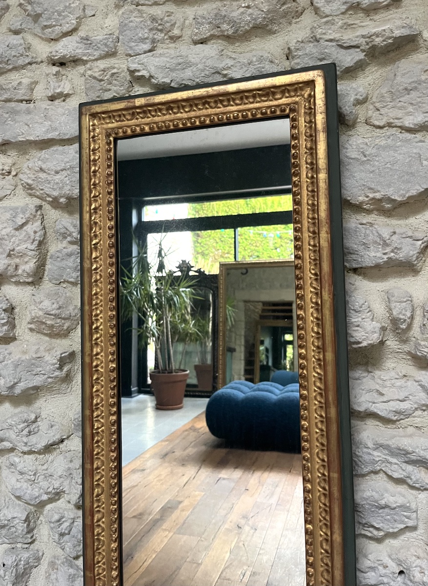 Mid-20th-century Beaded "entre-deux" Mirror-photo-4