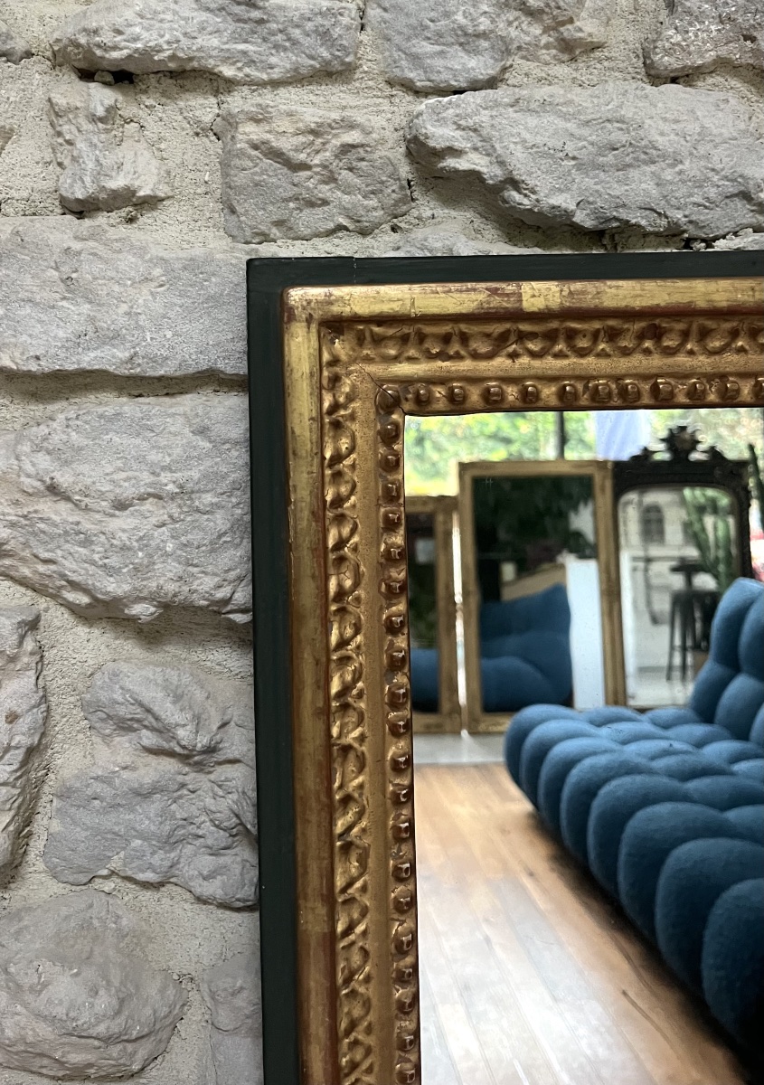 Mid-20th-century Beaded "entre-deux" Mirror-photo-2
