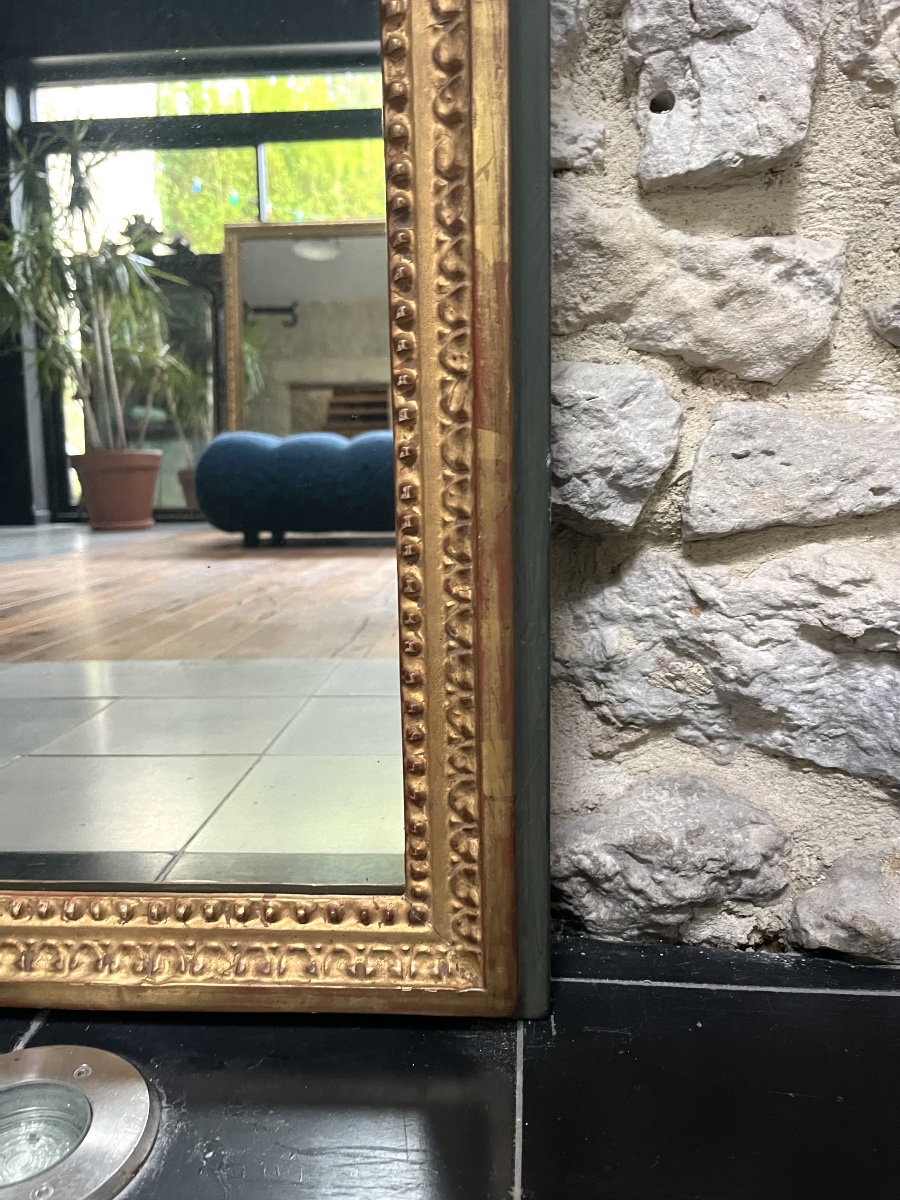Mid-20th-century Beaded "entre-deux" Mirror-photo-3