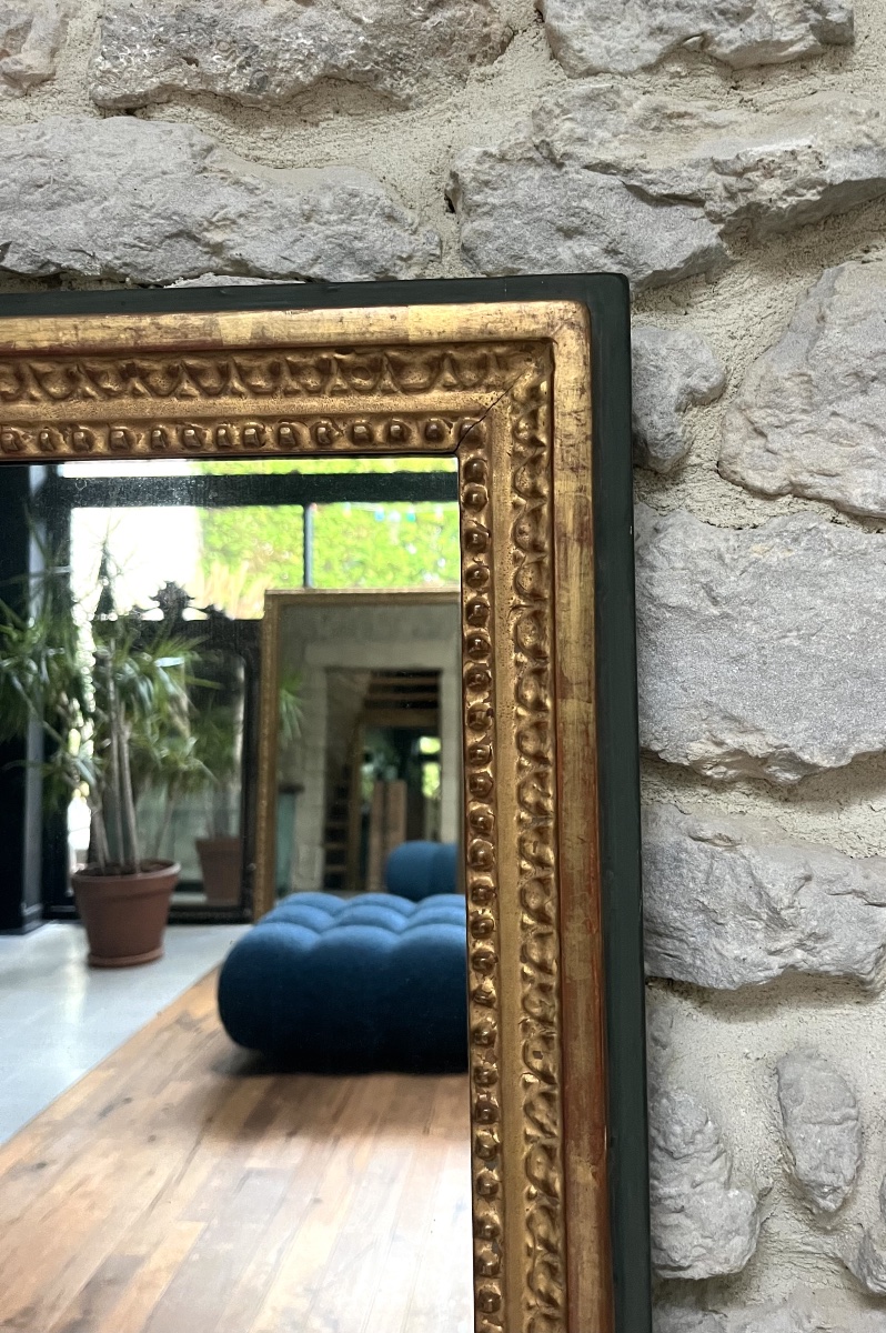 Mid-20th-century Beaded "entre-deux" Mirror-photo-6