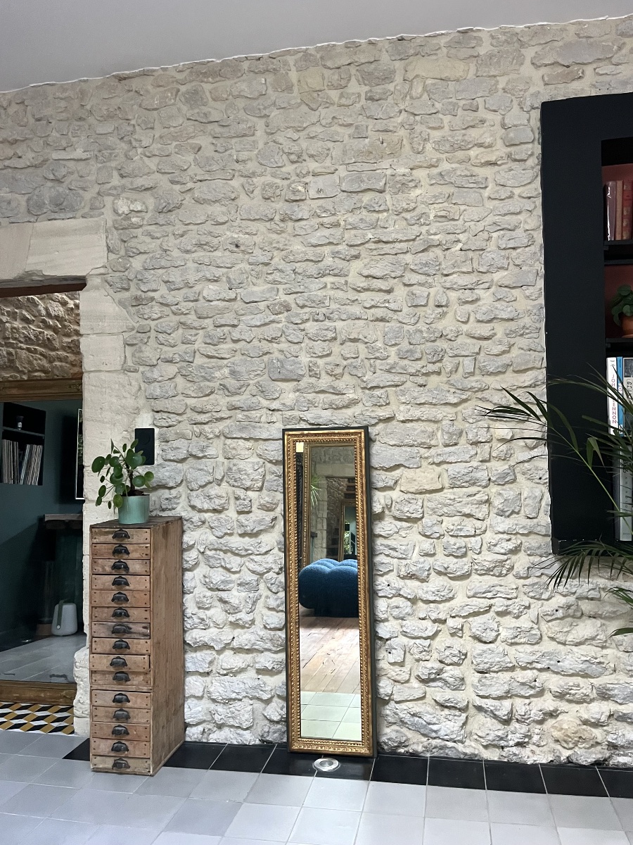 Mid-20th-century Beaded "entre-deux" Mirror