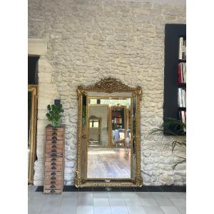 Antique Pareclosed Mirror 166cm/101.5cm Trumeau 