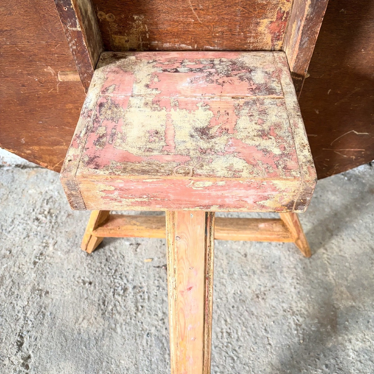 19th Century Dutch Tavern Round Cricket Table With Lovely Patina-photo-4