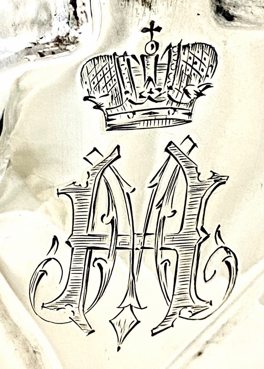 Ewer, Silver, Moscow 1869, Monogram Of Grand Duke Mikhail Nikolayevich Romanov