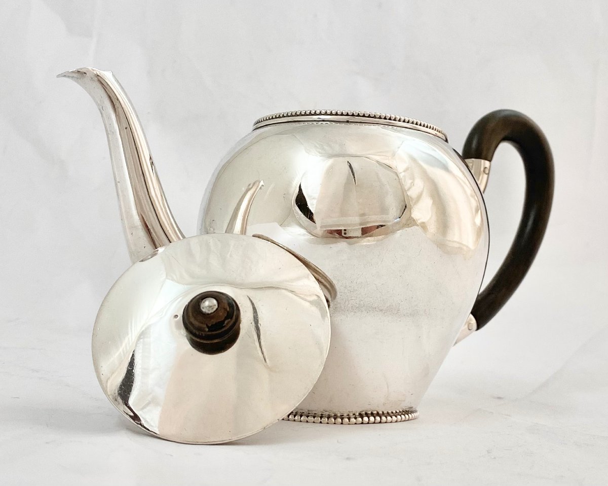 Teapot, Sterling Silver, Holland 1920 Trekpotje -photo-3