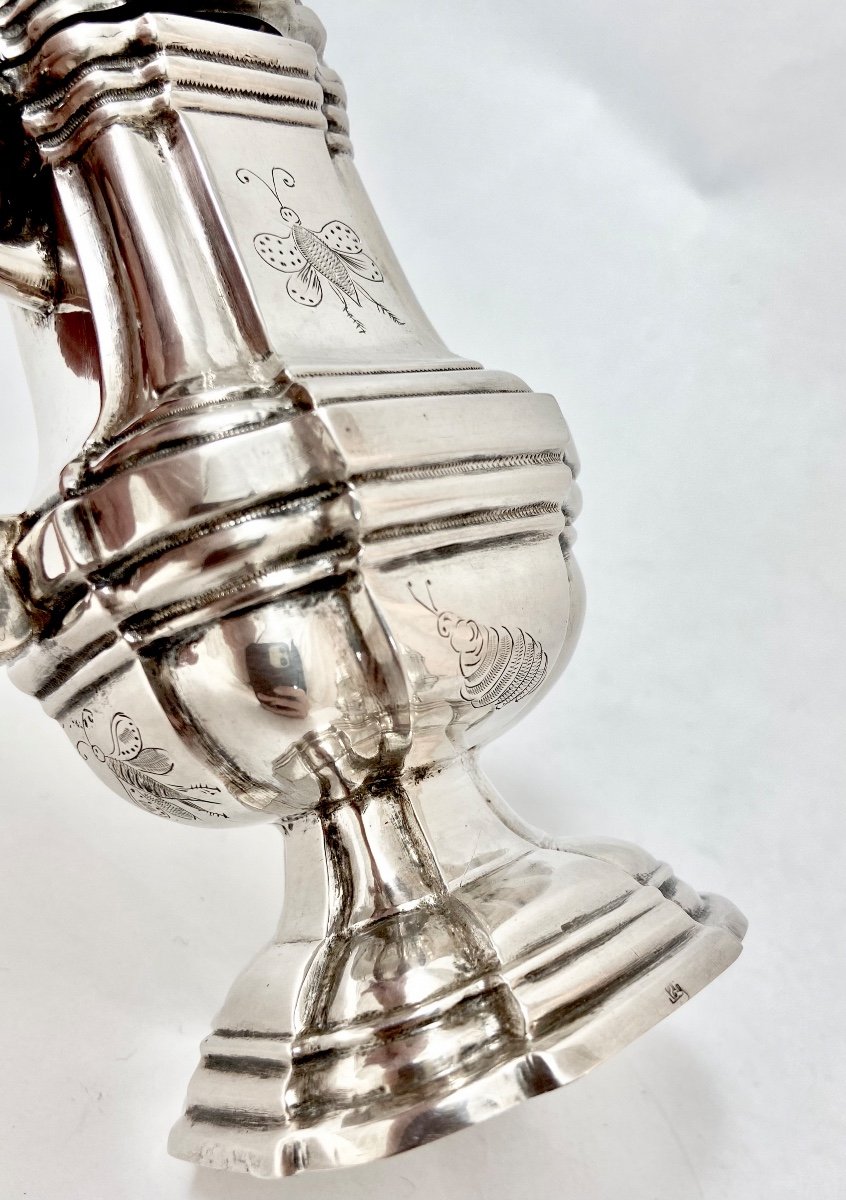 Caster And Mustard Pot Louis XIV, Sterling Silver, 21st Century-photo-3