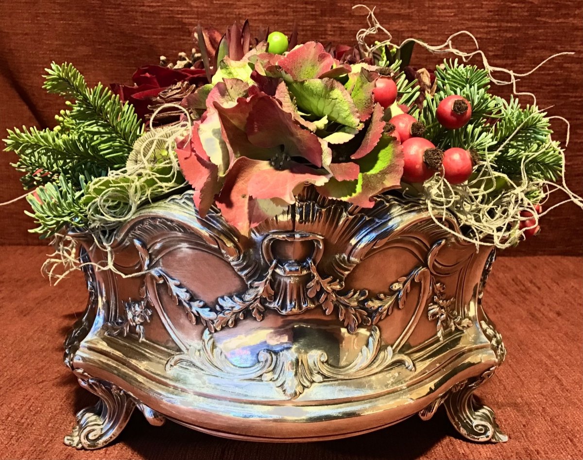 Large Centerpiece In Sterling Silver, France 1870-1900-photo-2