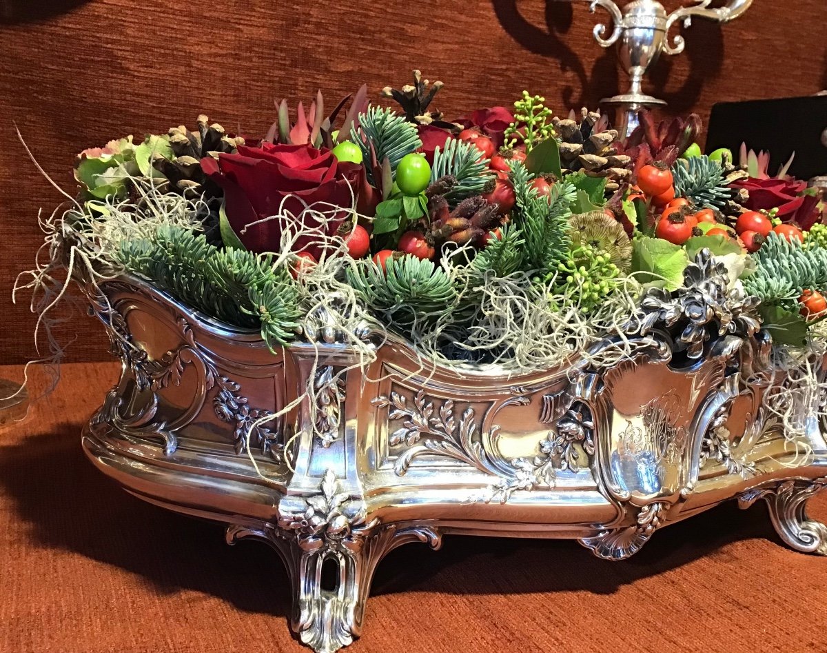 Large Centerpiece In Sterling Silver, France 1870-1900-photo-2
