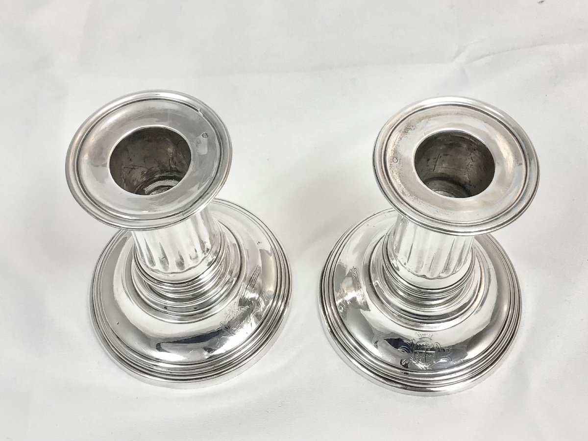 Bougeoirs De Voyage, Paris 1776, Argent Massif, J.-b.chéret-photo-1