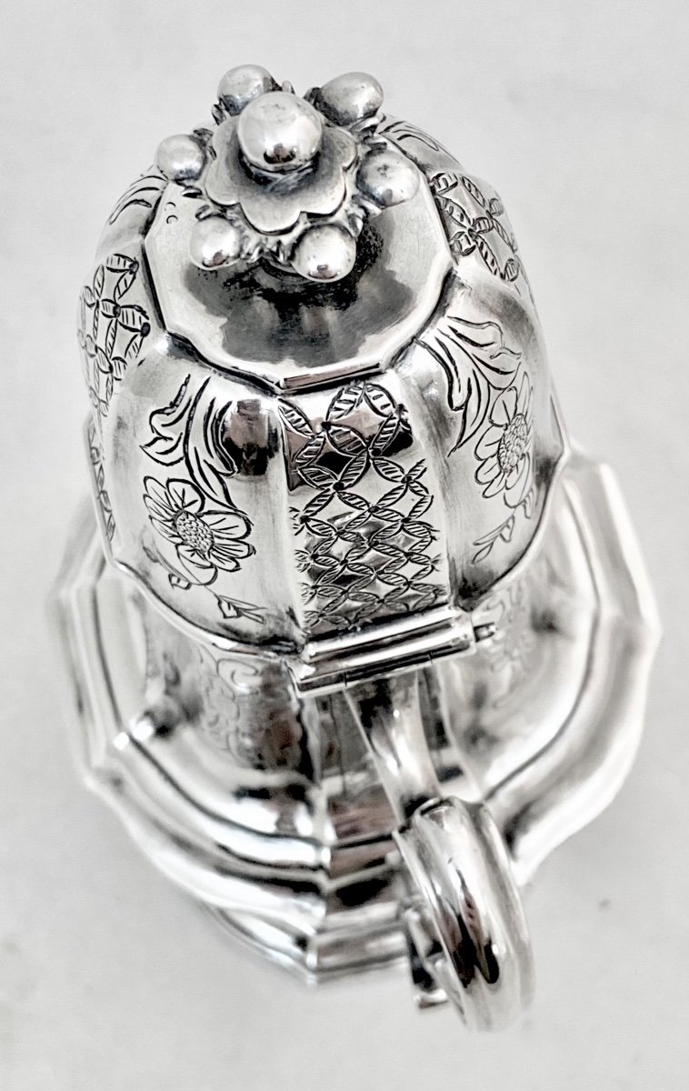 Mustard Pot, Antwerp 1765, Joseph Van Der Borcht, Sterling Silver-photo-4