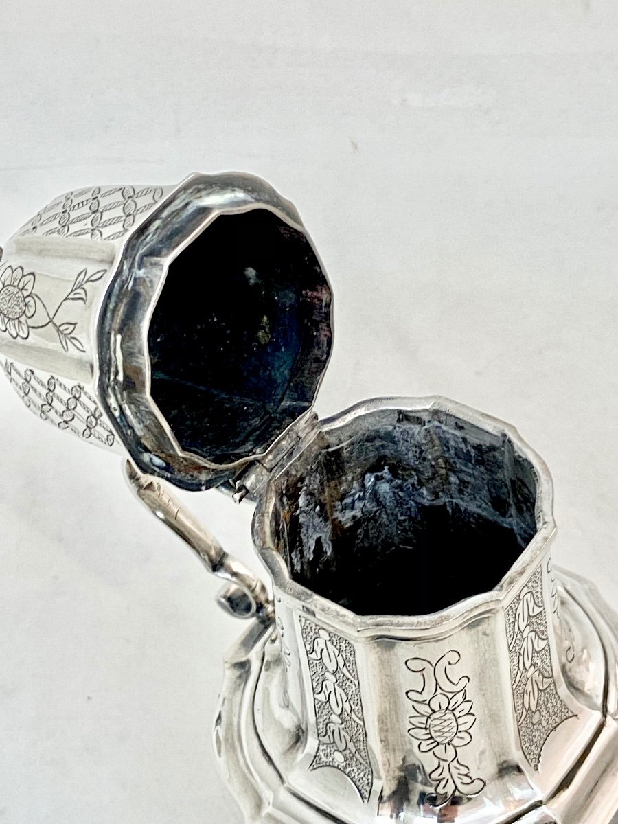 Mustard Pot, Antwerp 1765, Joseph Van Der Borcht, Sterling Silver-photo-1