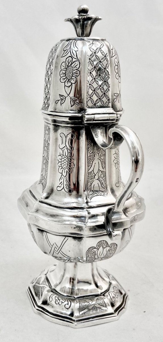 Mustard Pot, Antwerp 1765, Joseph Van Der Borcht, Sterling Silver-photo-3