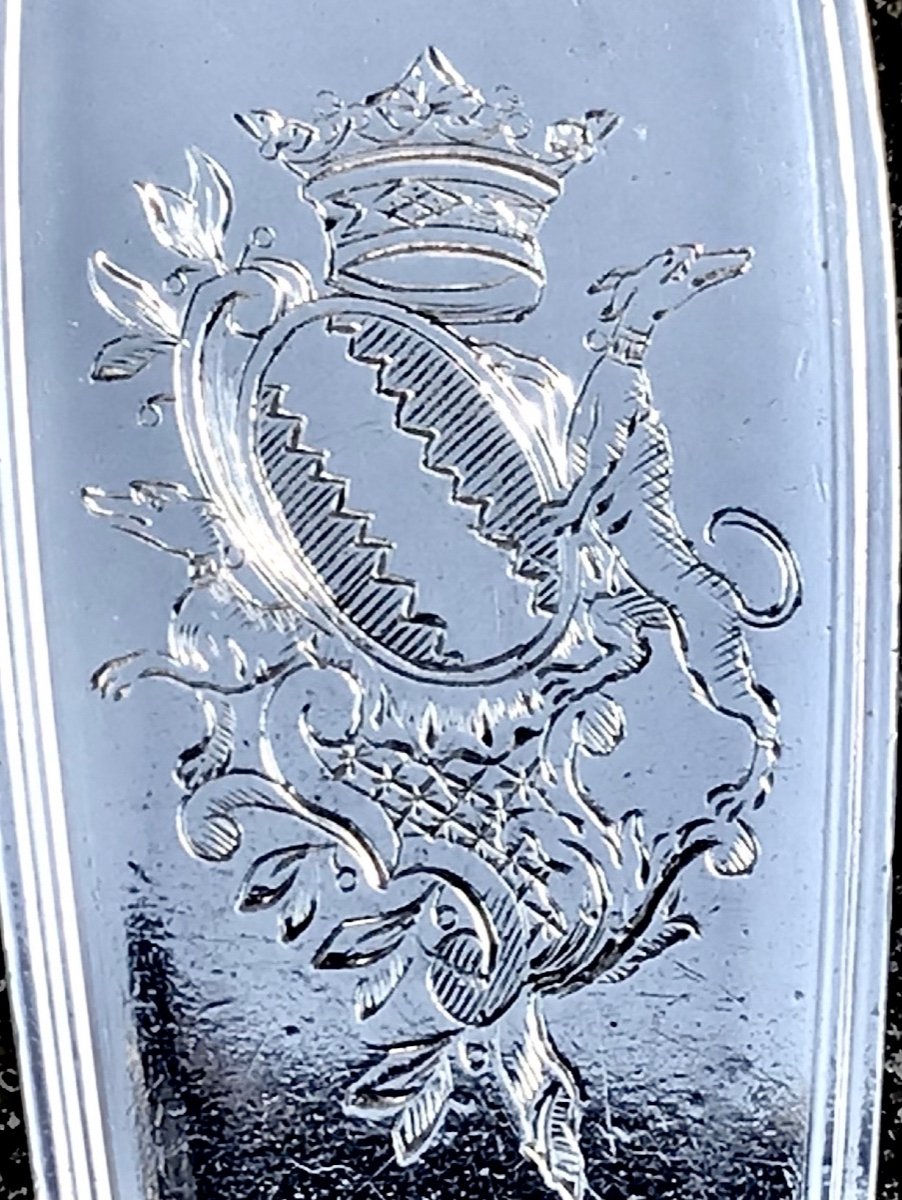 Cuillère à Ragoût, Rochefort, Vers 1750, Jacques Girard, Argent Massif,généralité  La Rochelle-photo-5